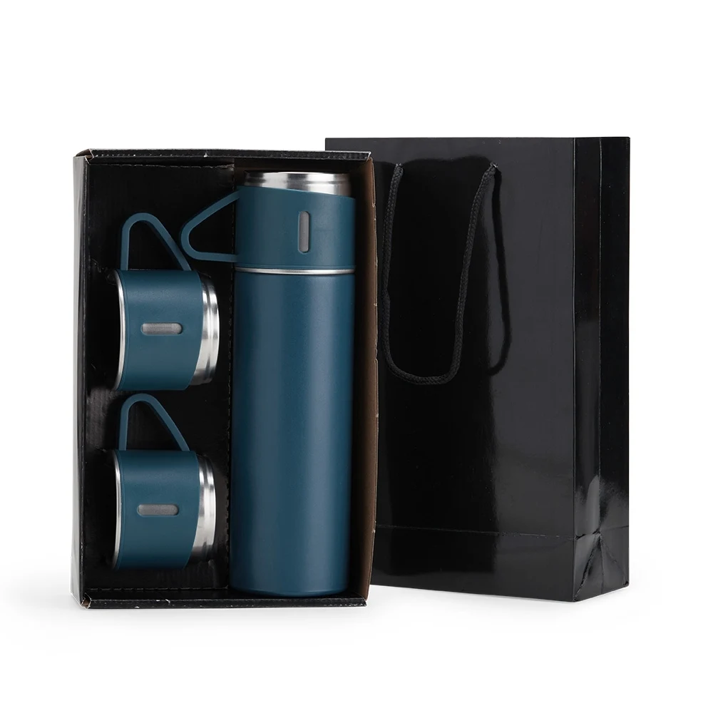 Kit Garrafa Térmica, cor AZUL