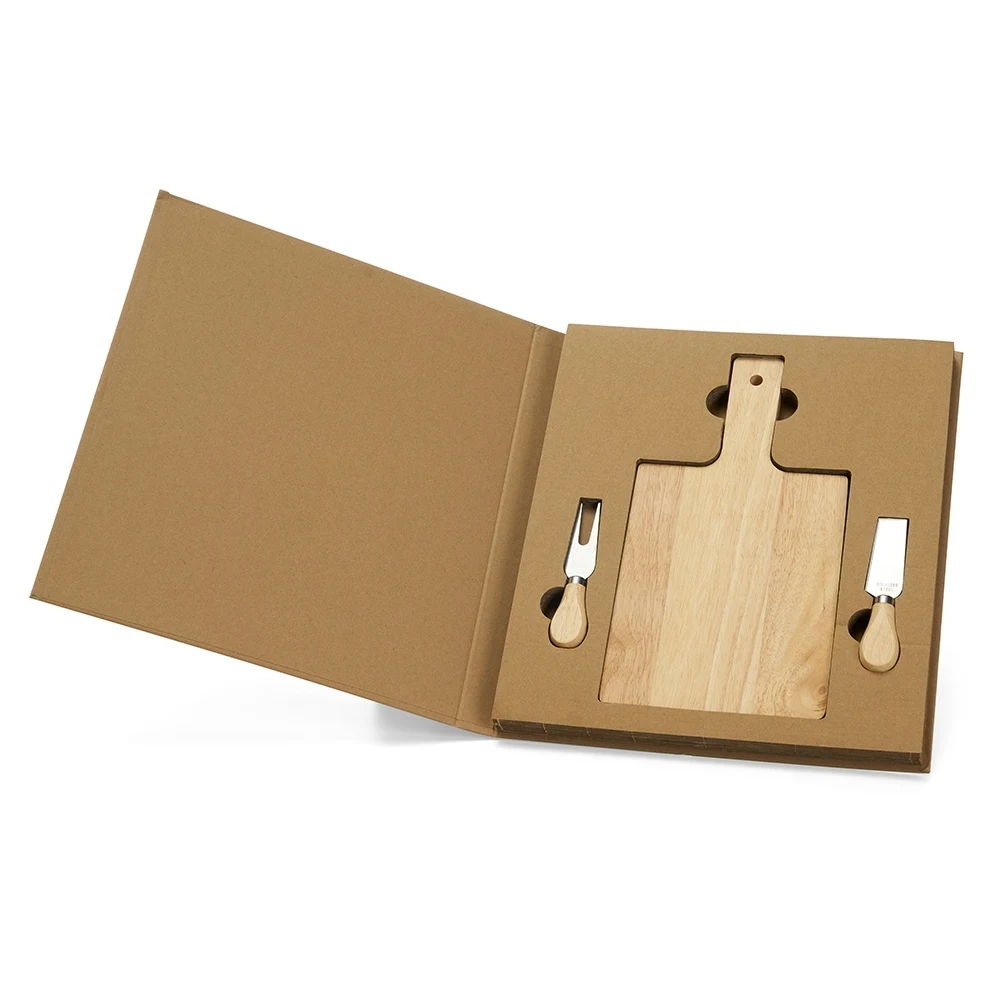 Kit Queijo 3 Peças, cor BAMBU