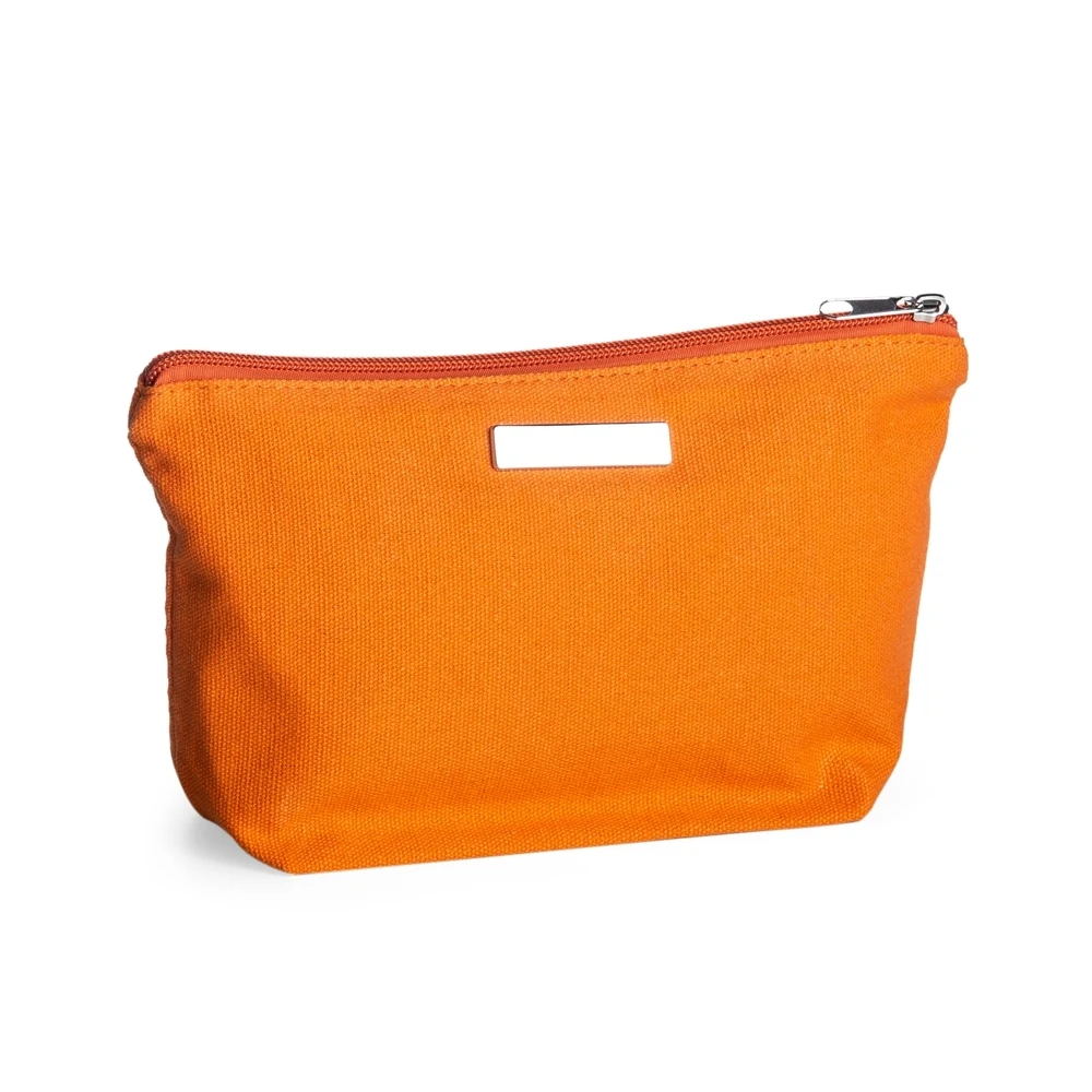 Nécessaire de Lona com Plaquinha, cor LARANJA