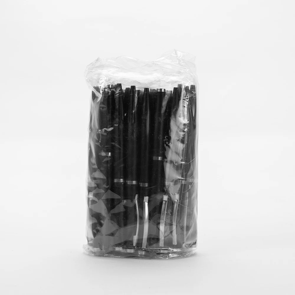 Pacote com Canetas Plásticas, cor PRETO