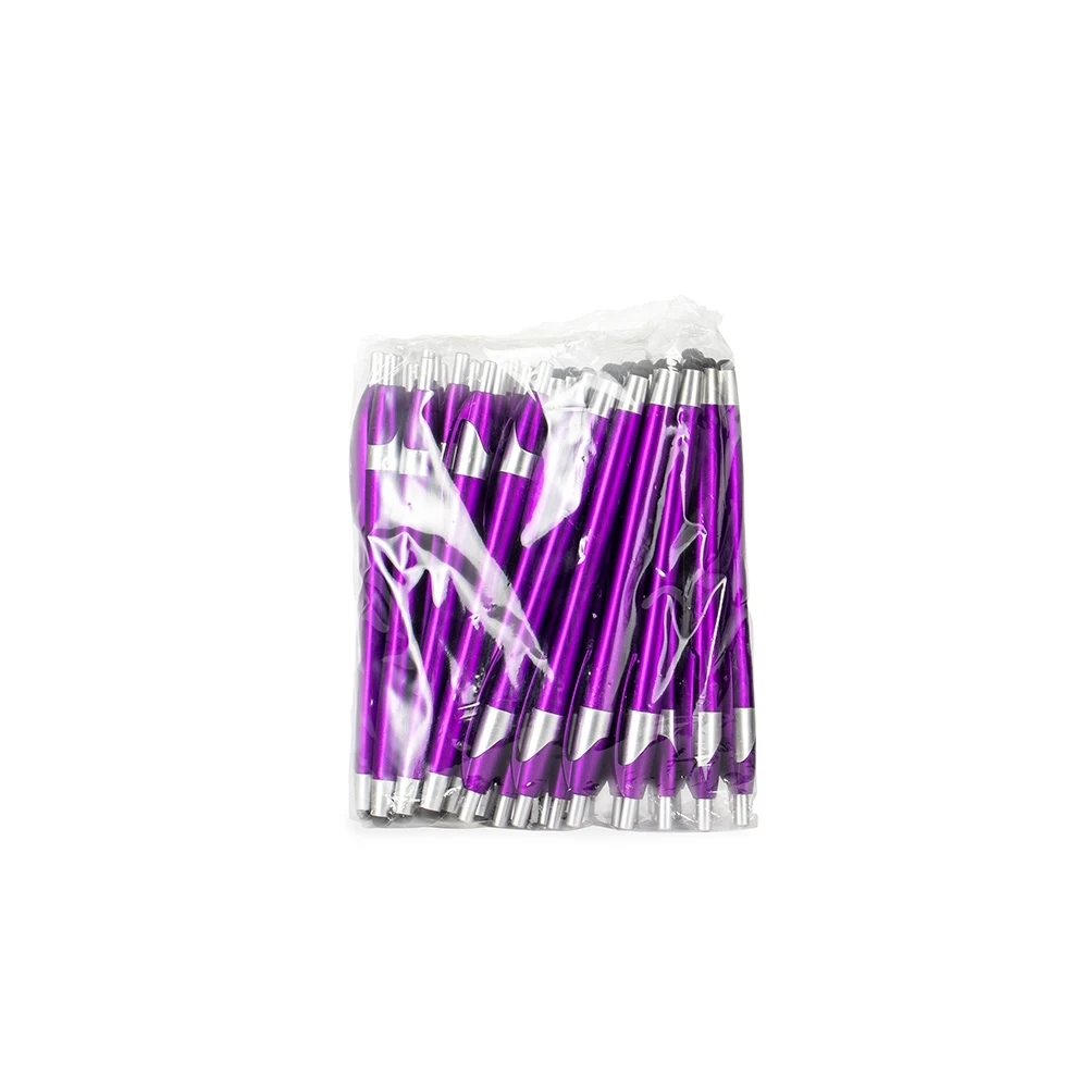 Pacote com Caneta Plástica Touch, cor ROXO