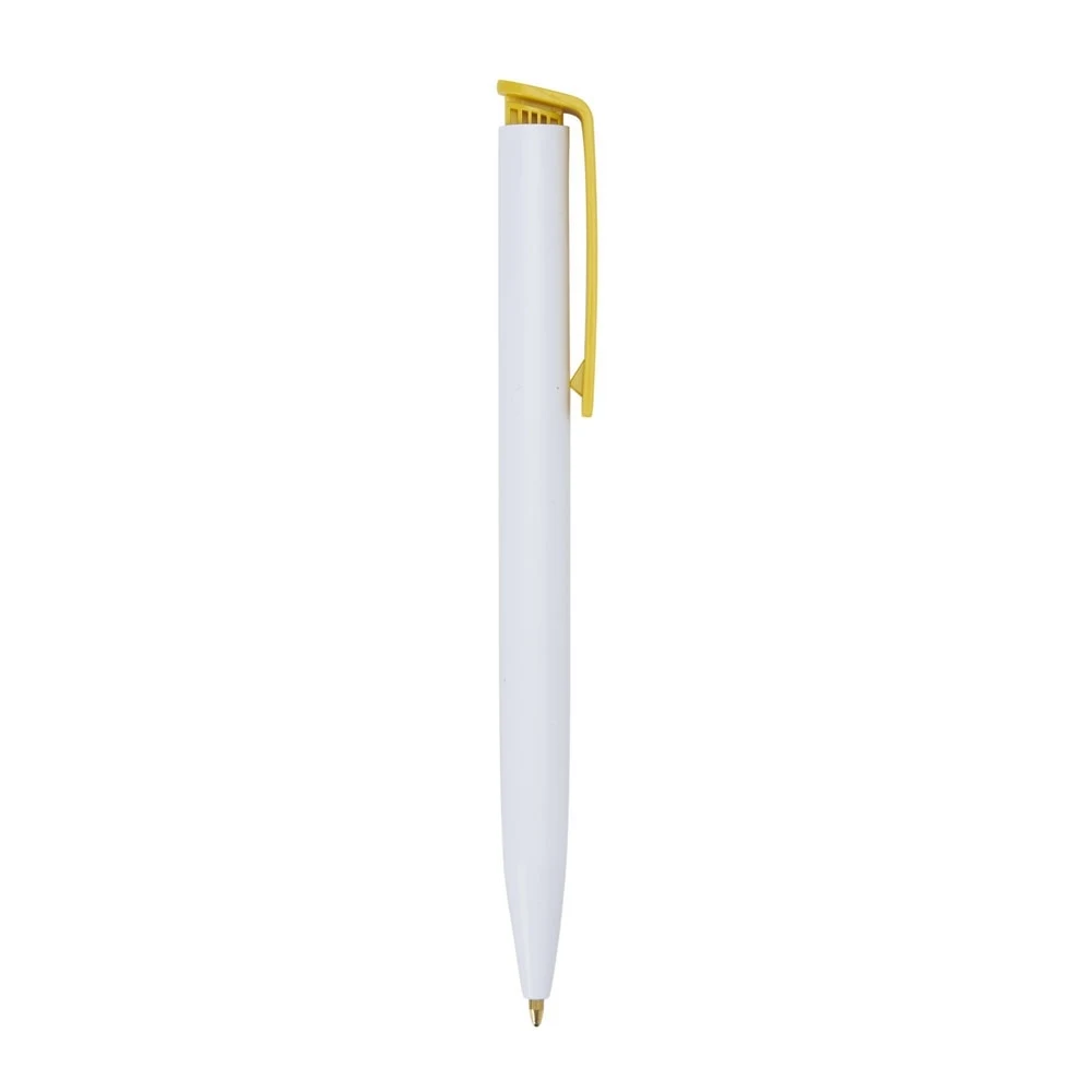 Caneta Plástica, cor AMARELO