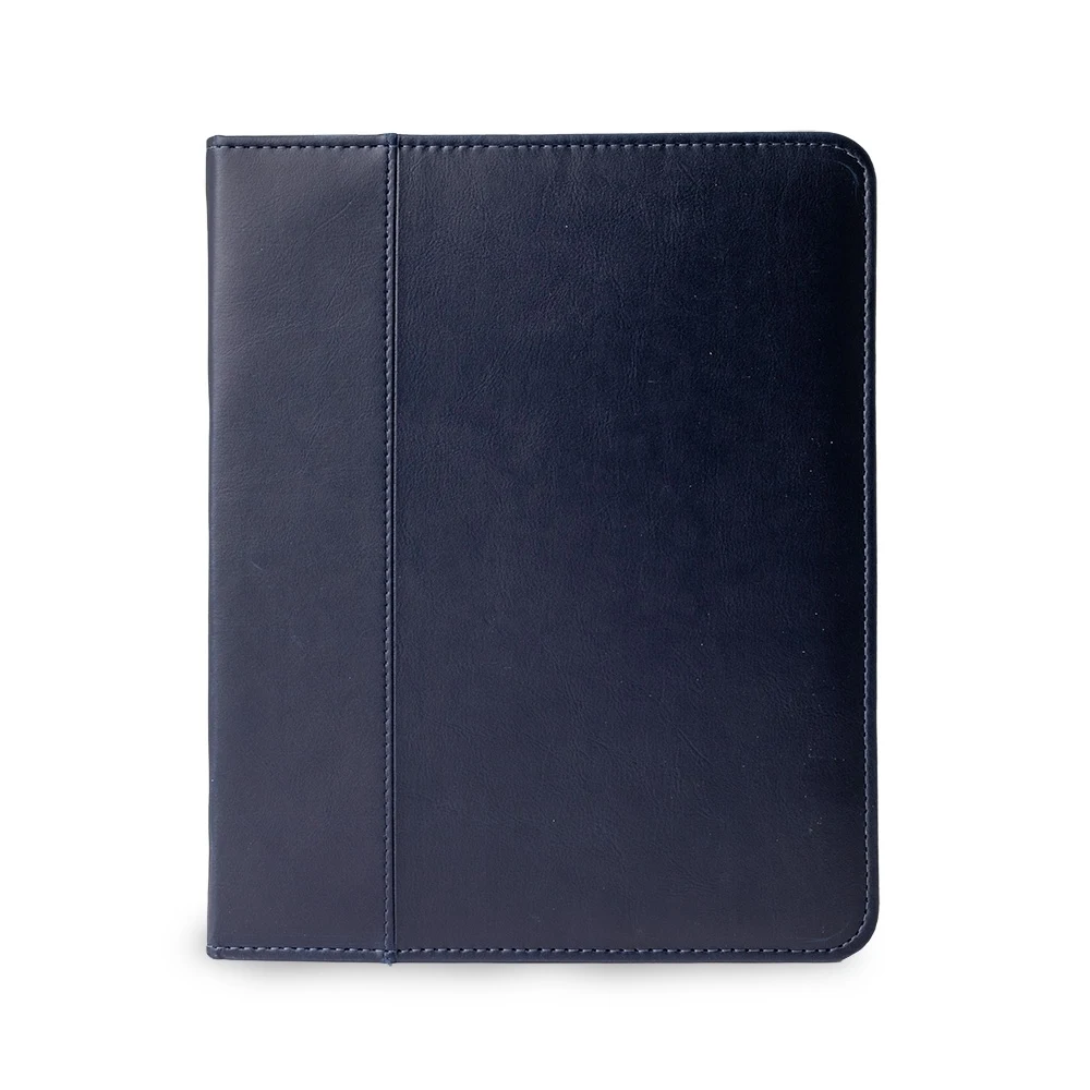 Pasta Caderno de Couro Sintético, cor AZUL