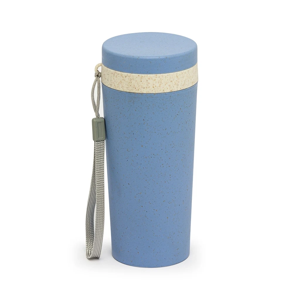 Copo Fibra de Bambu 350ml, cor AZUL