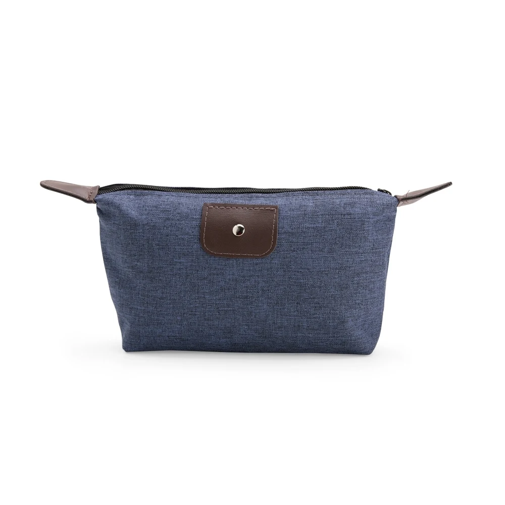Nécessaire Poliéster PVC Mescla, cor AZUL ESCURO