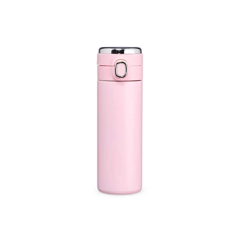 Garrafa Térmica em Inox 400ml, cor ROSA