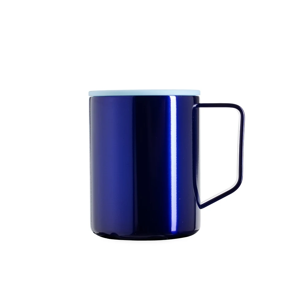 Caneca Inox Parede Dupla 270ml, cor AZUL