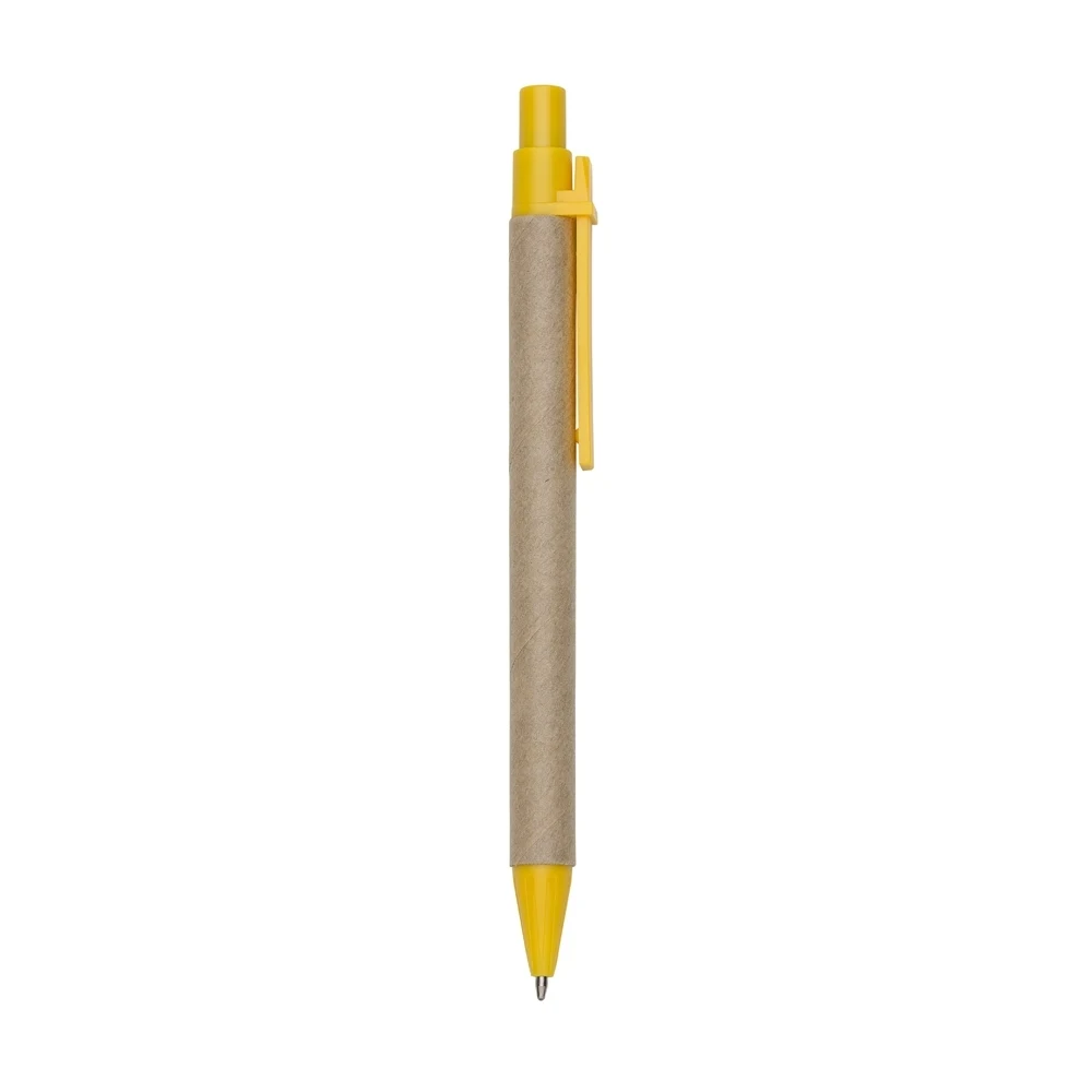 Caneta Ecológica Papelão, cor AMARELO