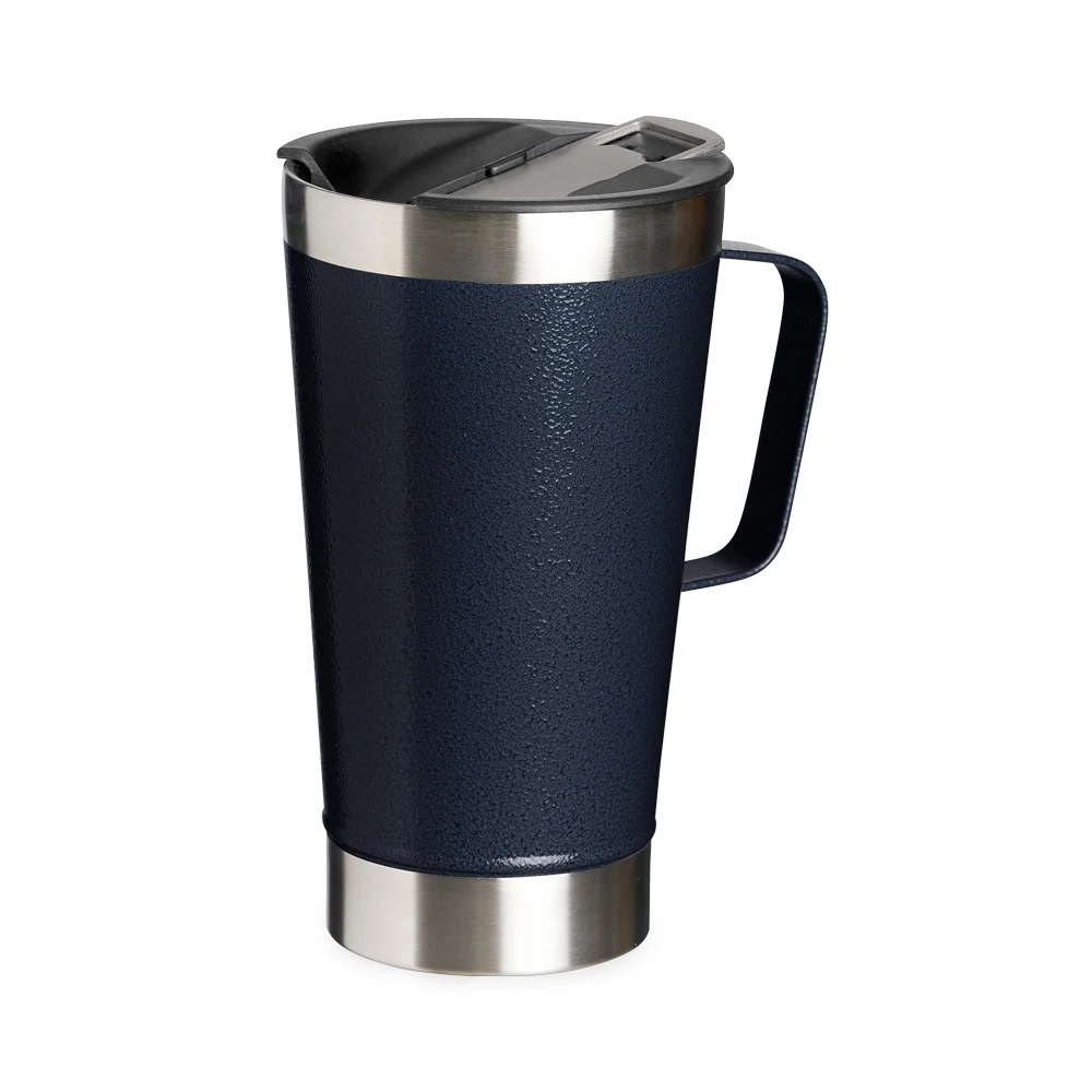 Caneca Térmica Inox com Abridor 500ml, cor AZUL