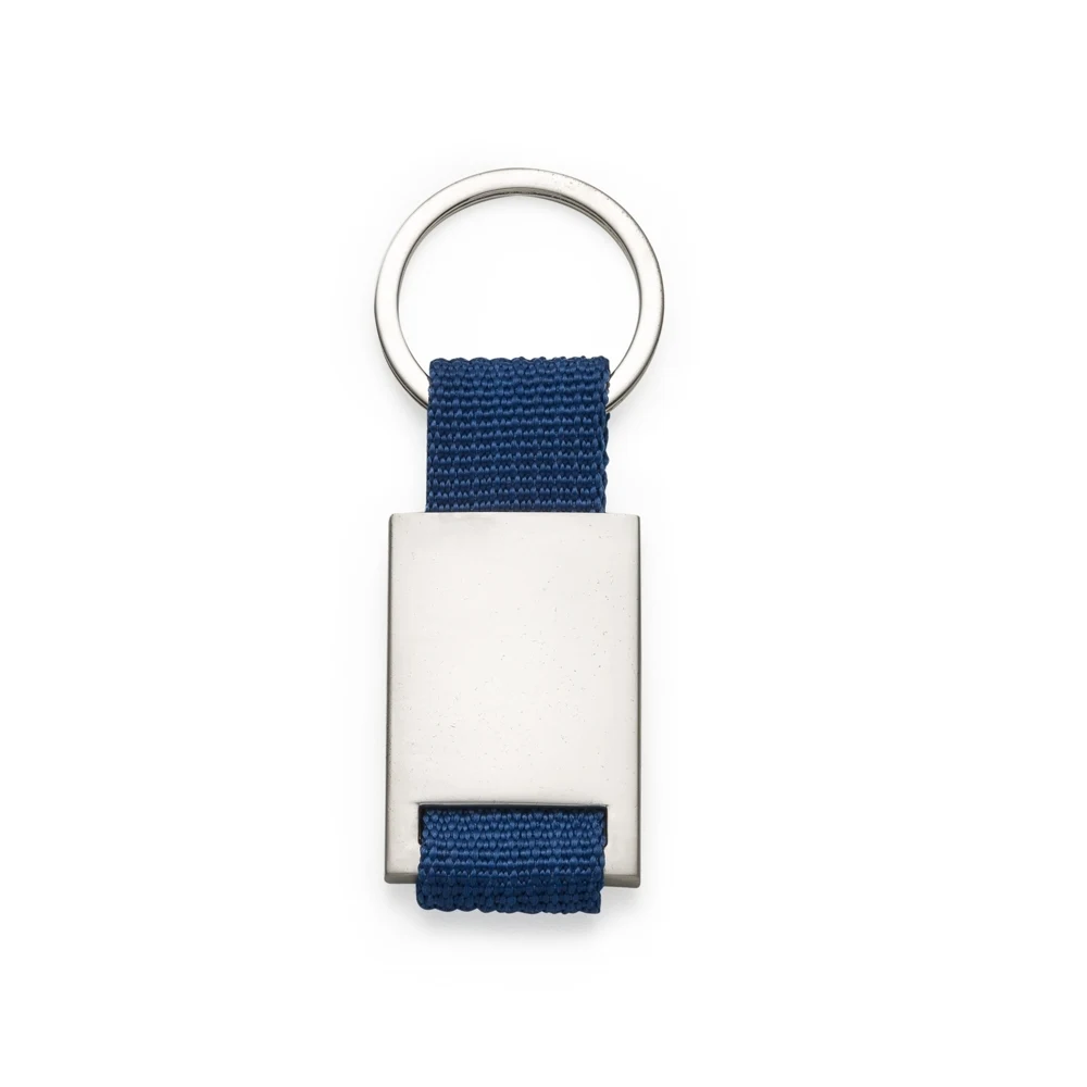 Chaveiro Metal com Nylon, cor AZUL