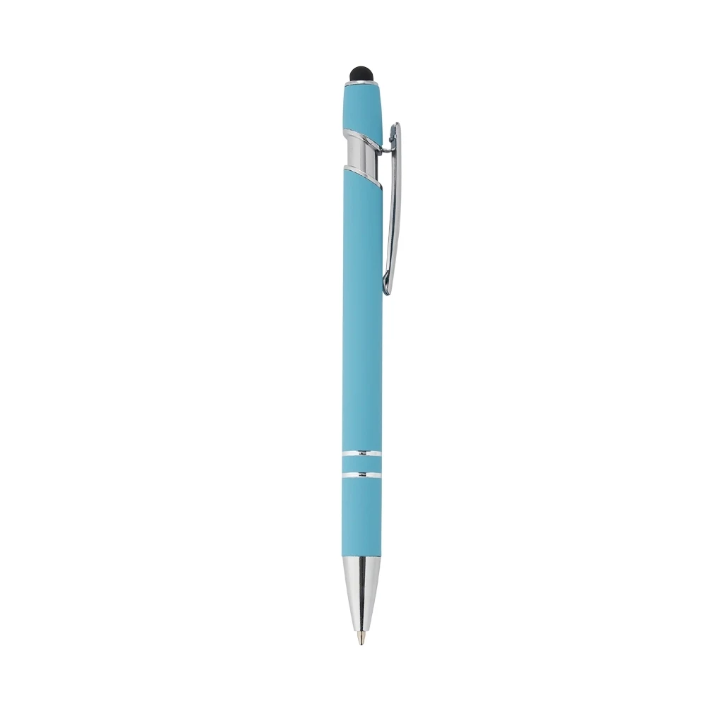 Caneta Metal Touch, cor AZUL CLARO