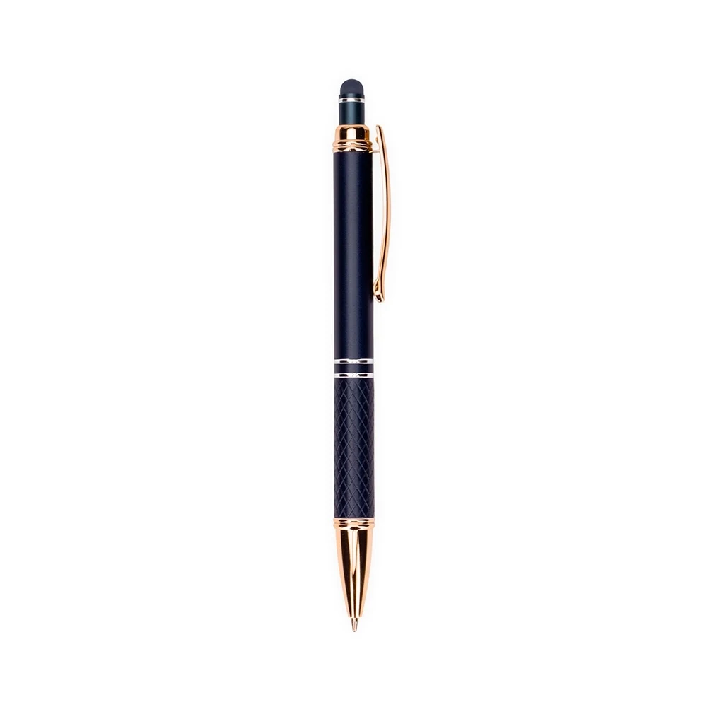 Caneta Metal Touch, cor AZUL ESCURO