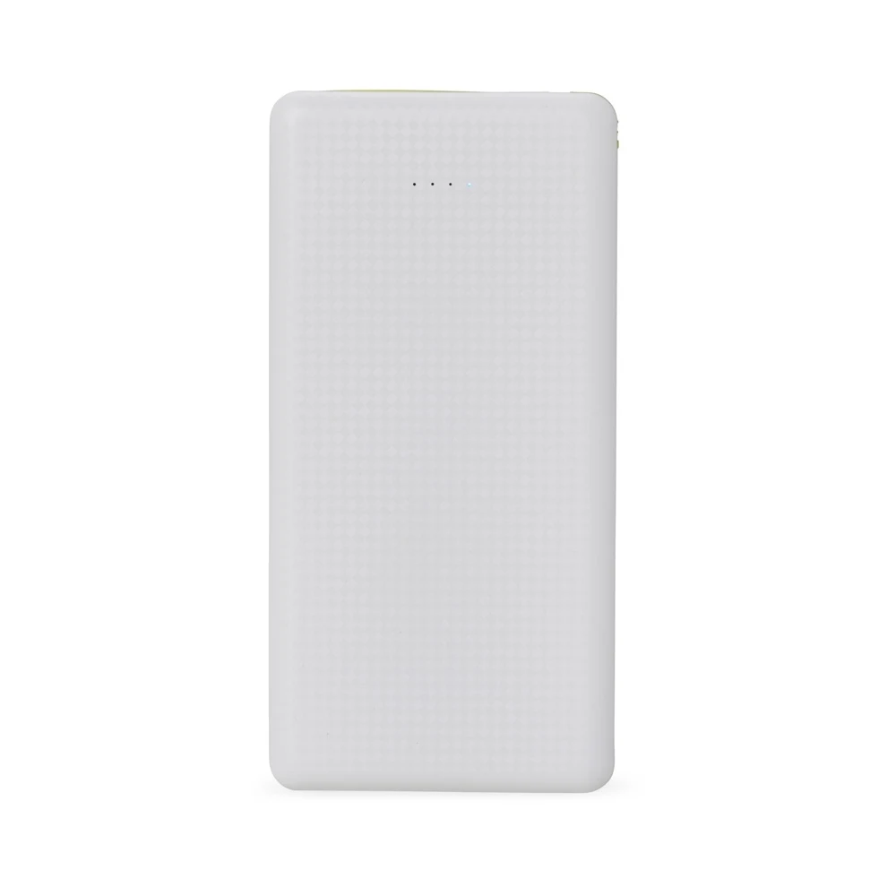 Power Bank 10.000mAh com Indicador LED, cor BRANCO