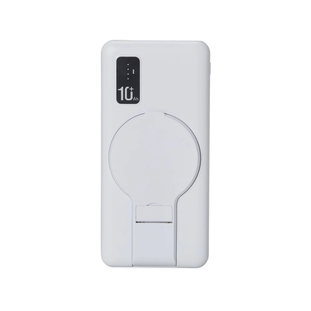 Power Bank 10.000mAh com Carregamento via Indução ou via Cabo, cor BRANCO