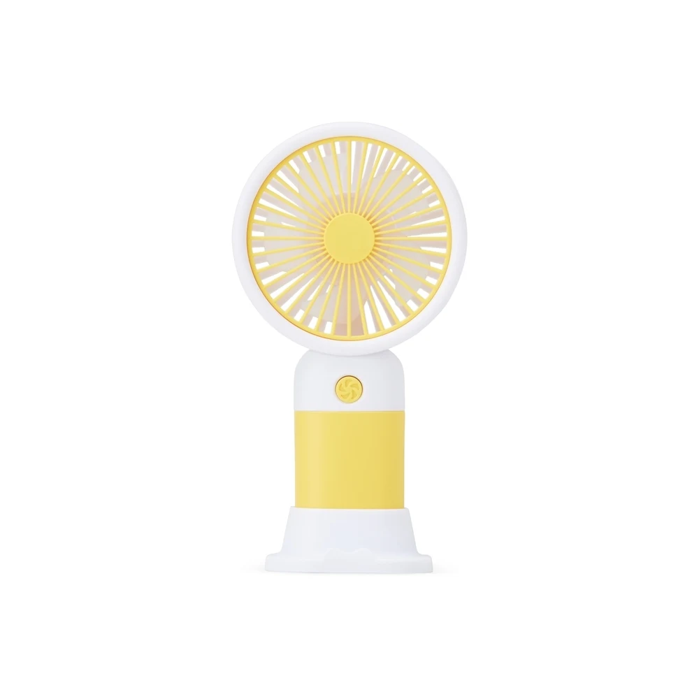 Mini Ventilador Recarregável, cor AMARELO