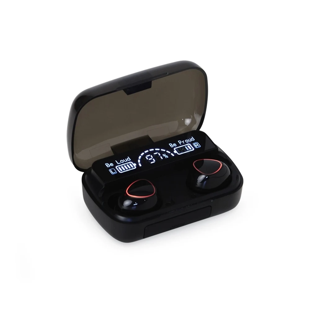 Fone de Ouvido Bluetooth Touch com Case Carregador, cor PRETO