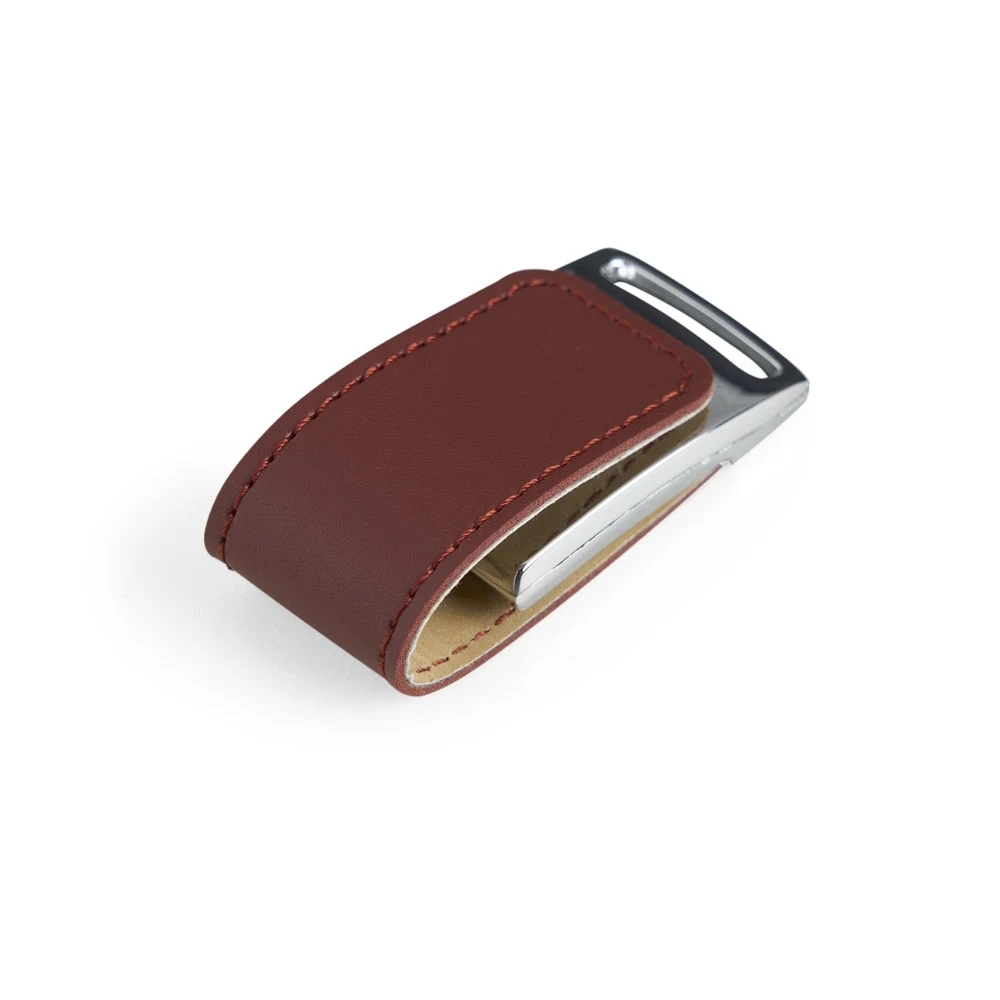 Pen Drive de Couro 4GB, cor MARROM