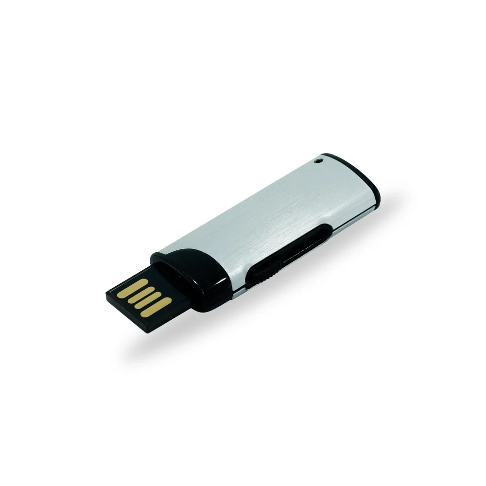 Pen Drive 4GB Retrátil, cor PRATA