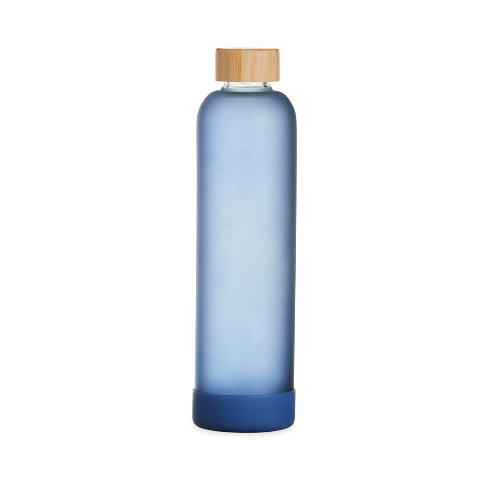 Garrafa de Vidro 1 Litro, cor AZUL