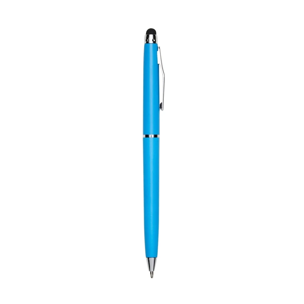 Caneta Plástica Touch, cor AZUL CLARO