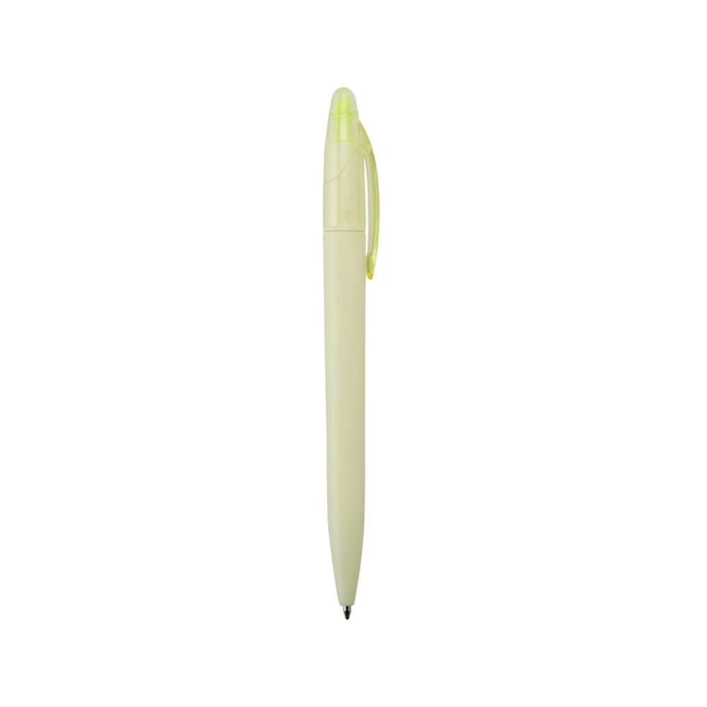 Caneta Plástica Marca Texto, cor AMARELO