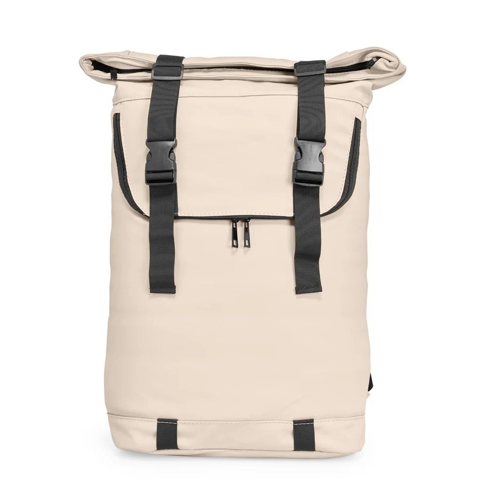 Mochila de Couro Sintético 34 Litros, cor BEGE