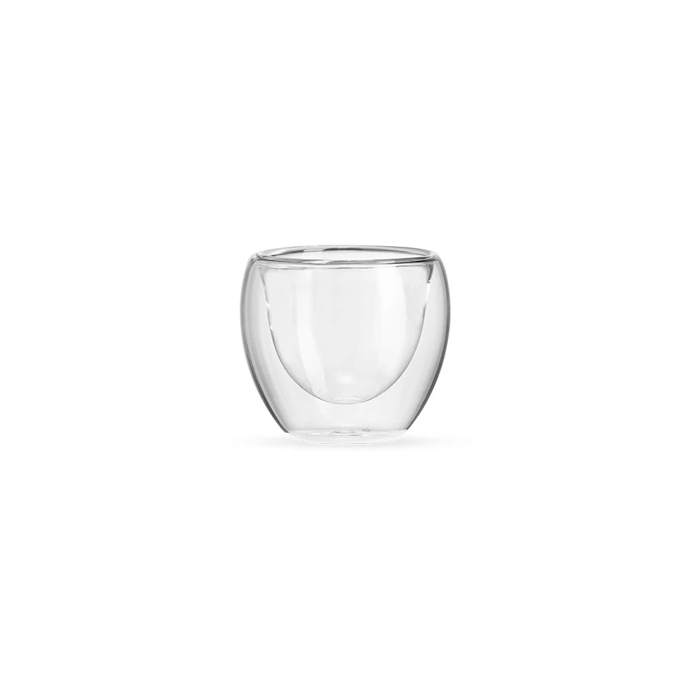 Copo Vidro Parede Dupla 80ml, cor TRANSPARENTE
