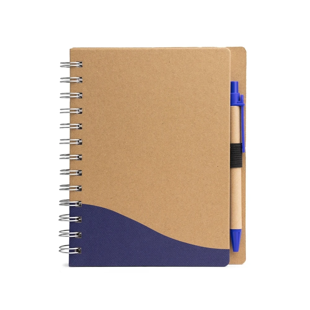 Caderno Ecológico com Caneta, cor AZUL