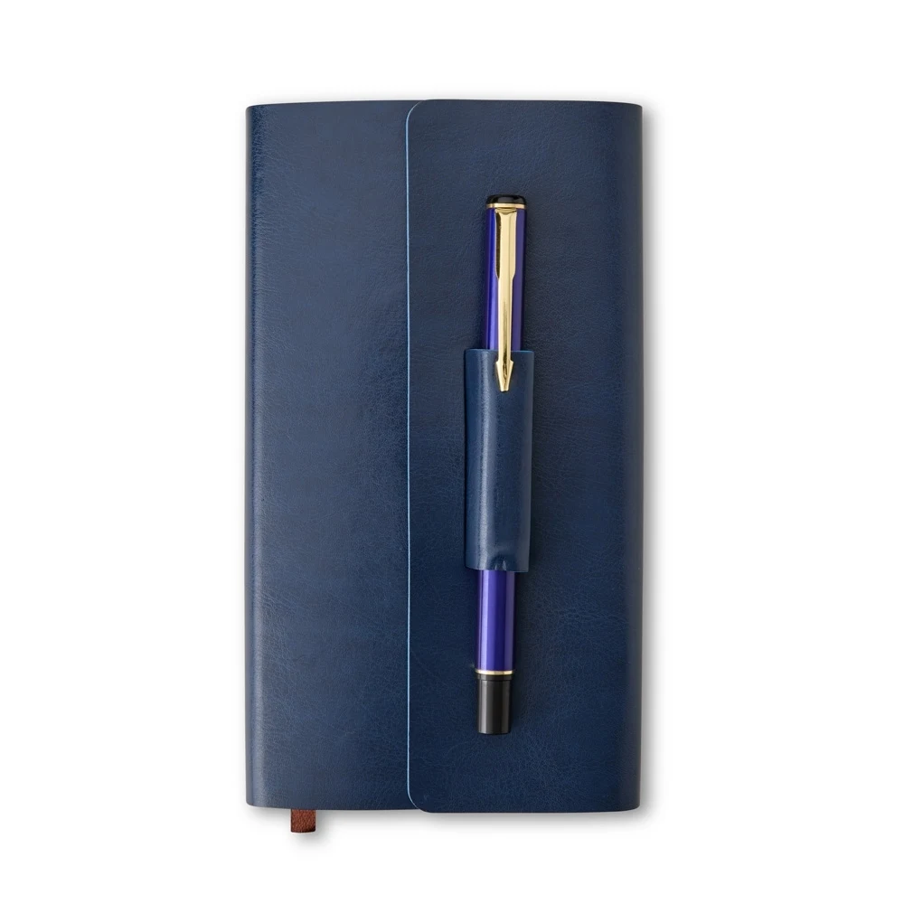 Kit para Anotações com Caneta, cor AZUL ESCURO
