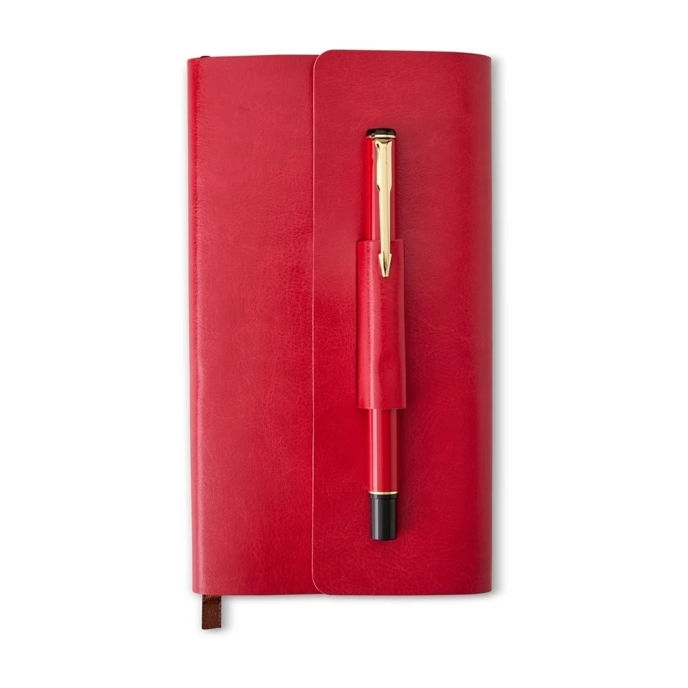 Kit para Anotações com Caneta, cor VERMELHO