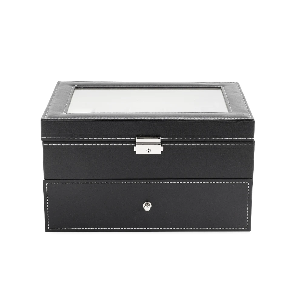 Porta-Relógios Com 20 Divisórias, cor PRETO