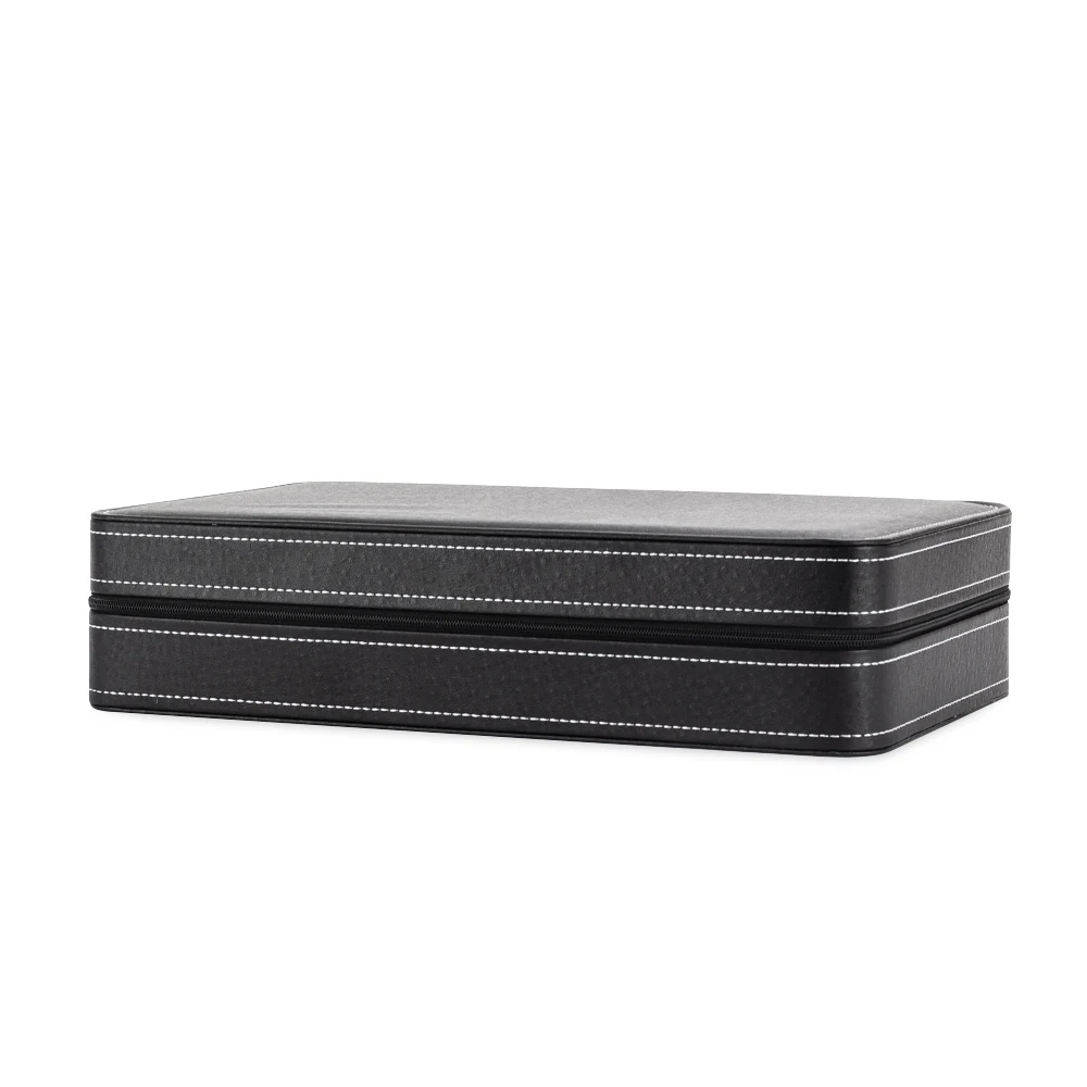 Porta-Relógios com 12 Divisórias, cor PRETO