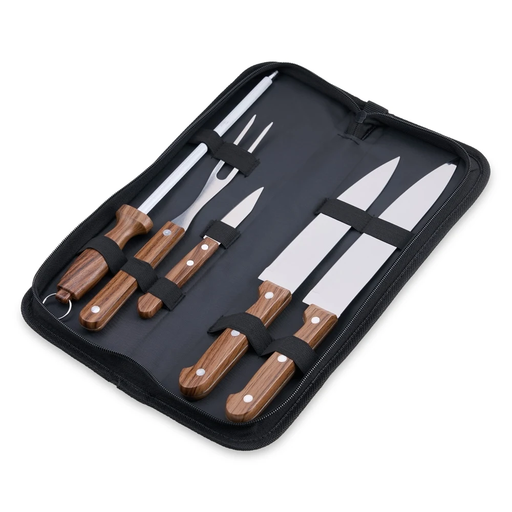 Kit Churrasco 5 Peças, cor PRETO