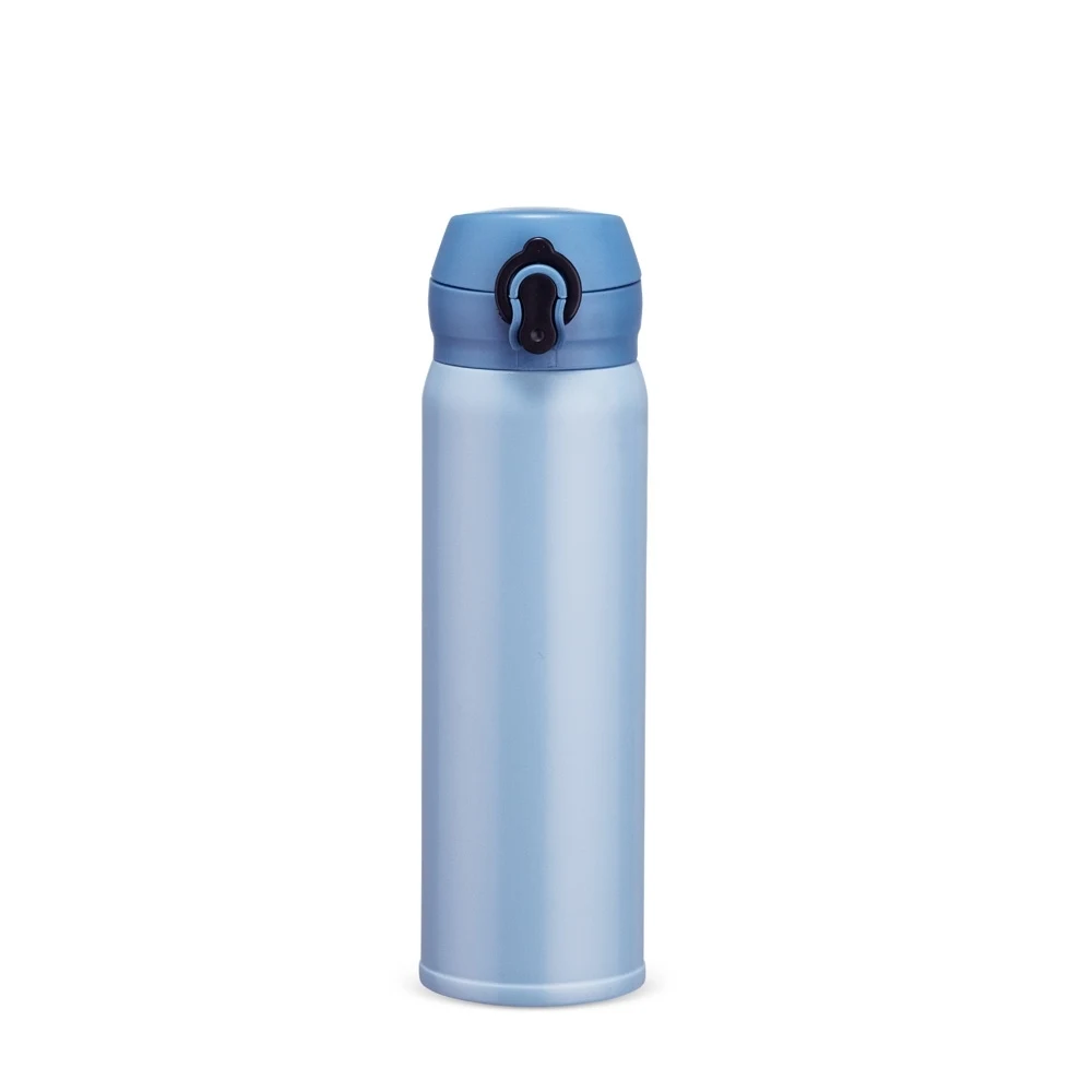 Garrafa Térmica 450ml, cor AZUL CLARO