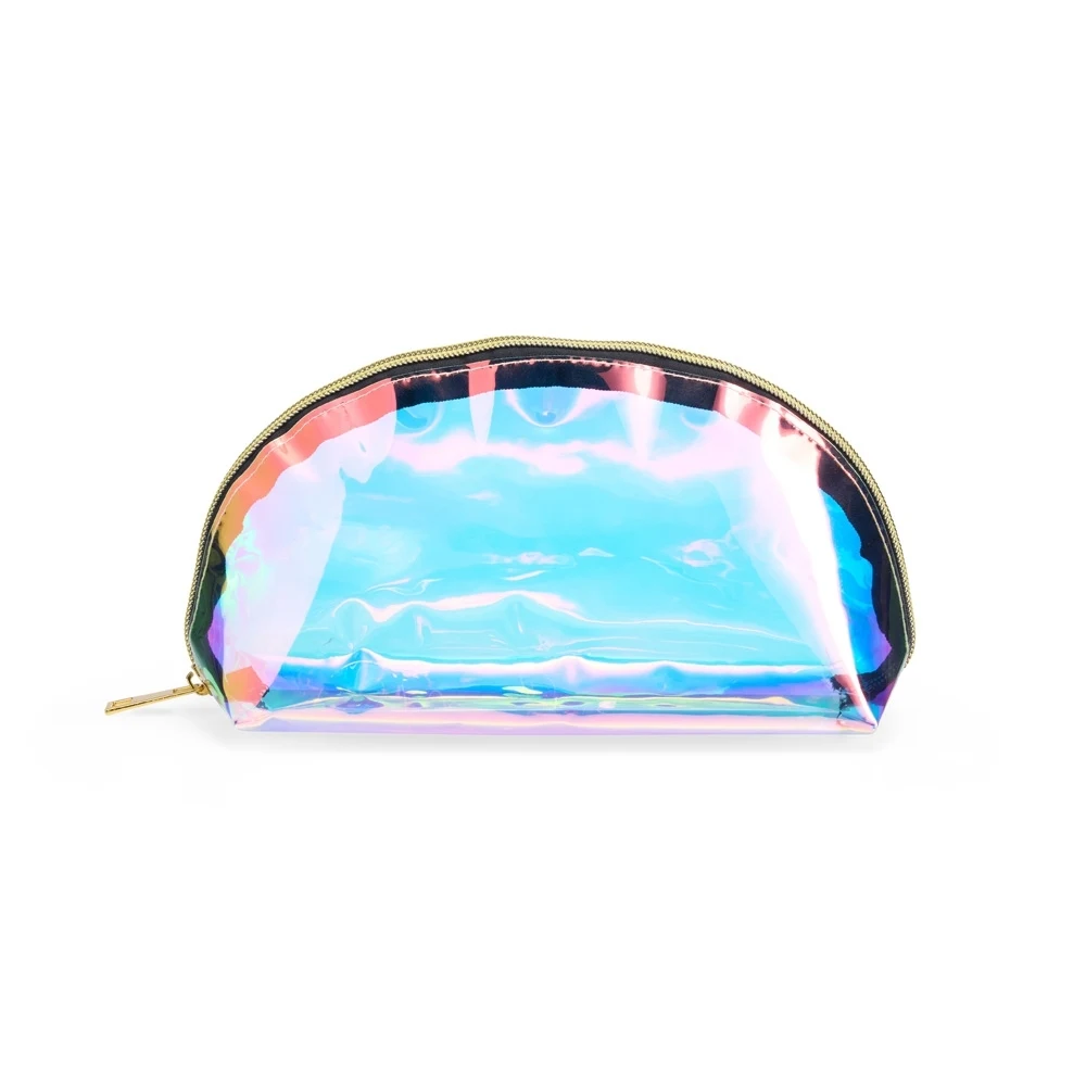 Nécessaire Plástico Holográfica, cor TRANSPARENTE