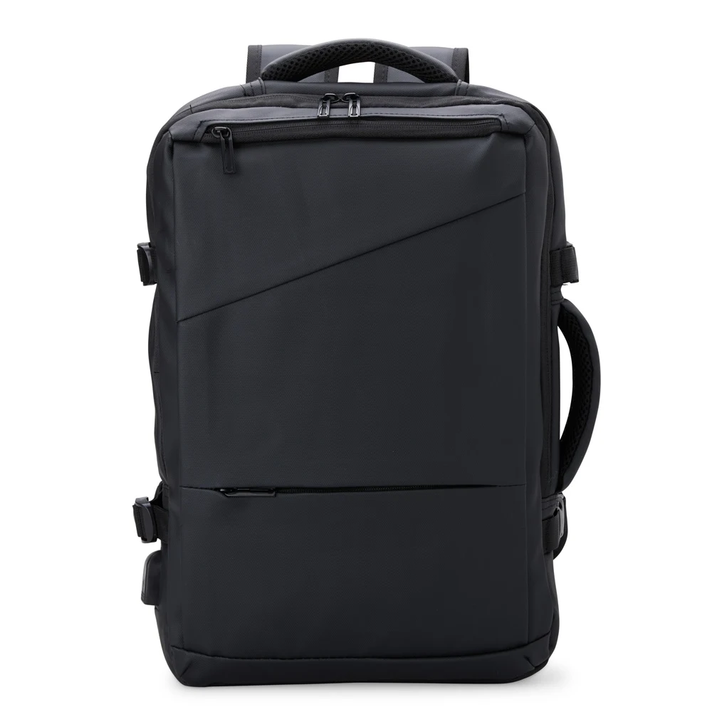 Mochila Expansível de Couro Sintético 36 Litros, cor PRETO