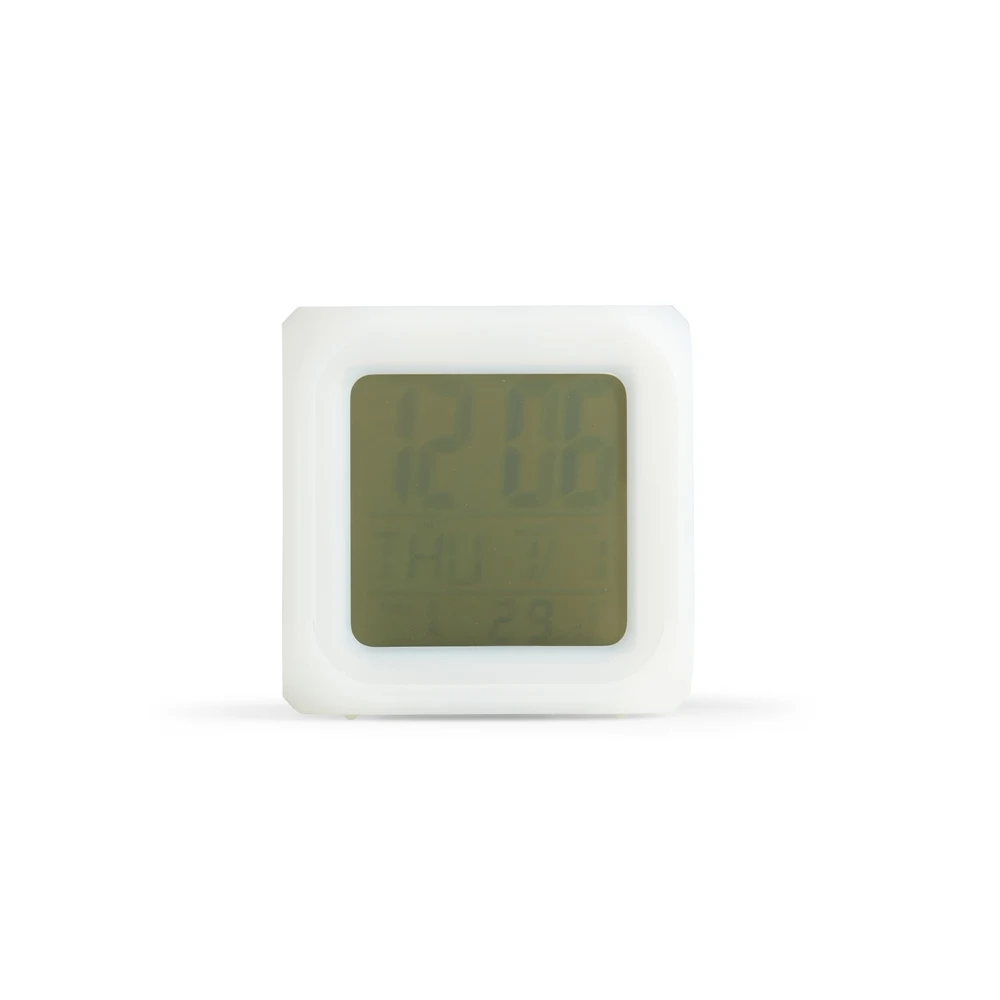 Relógio Digital LED com Despertador, cor BRANCO