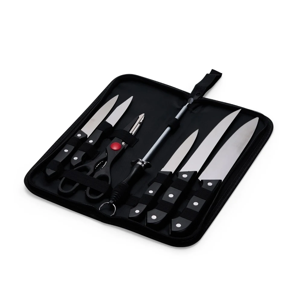 Kit Churrasco 7 Peças, cor PRETO