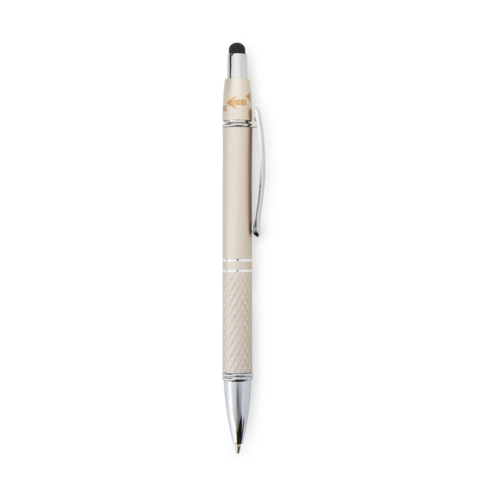 Caneta Metal Touch Antiestresse, cor CHAMPAGNE