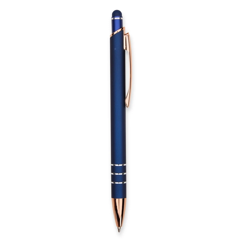 Caneta Metal Touch, cor AZUL ESCURO