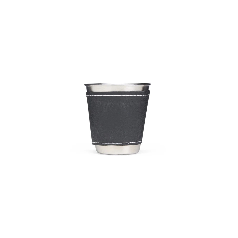 Kit Copo Inox 50ml 4 Peças, cor PRETO