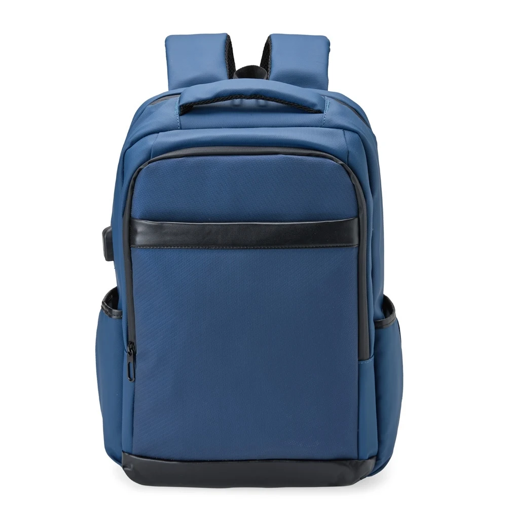 Mochila Couro Sintético USB 26L, cor AZUL