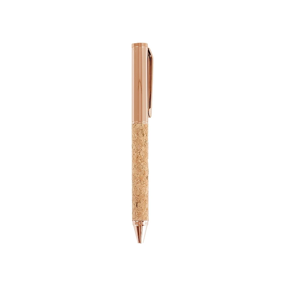 Caneta Metal e Cortiça, cor COBRE