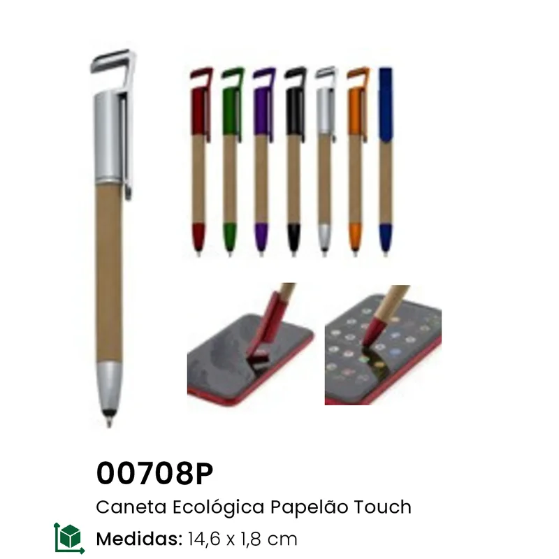 Caneta Ecológica Papelão Touch