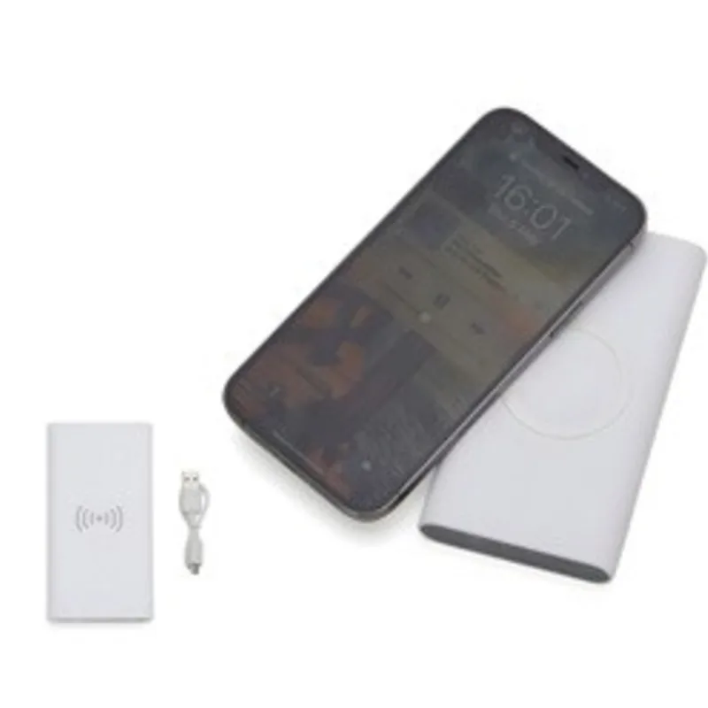 Power Bank 8000mAh com Carregamento via Indução ou via Cabo