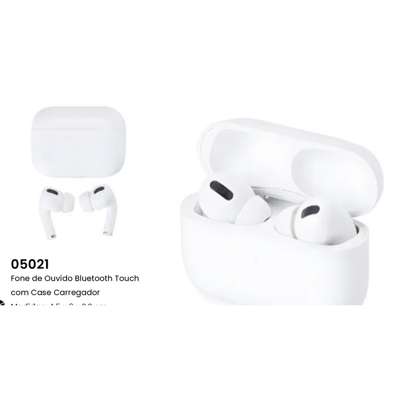 Fone de Ouvido Bluetooth Touch com Case Carregador