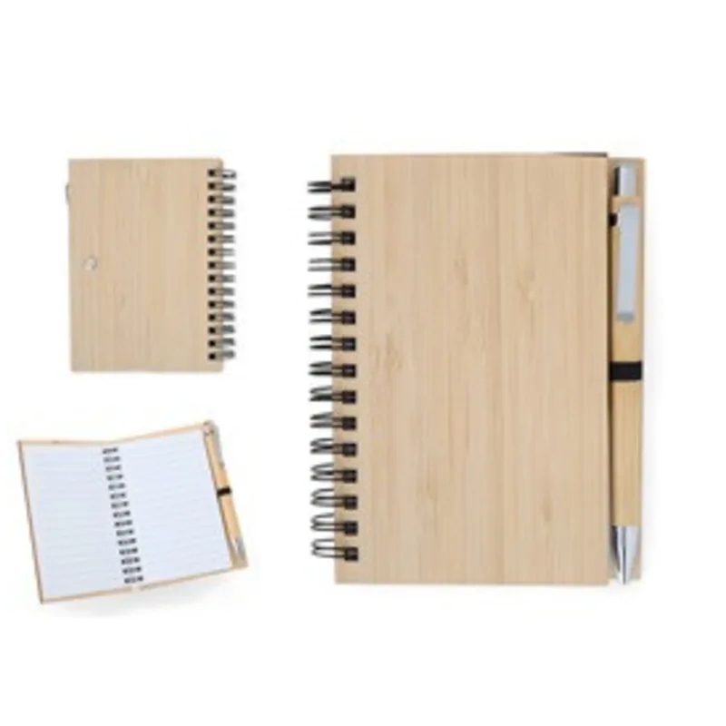 Caderno de Bambu com Caneta