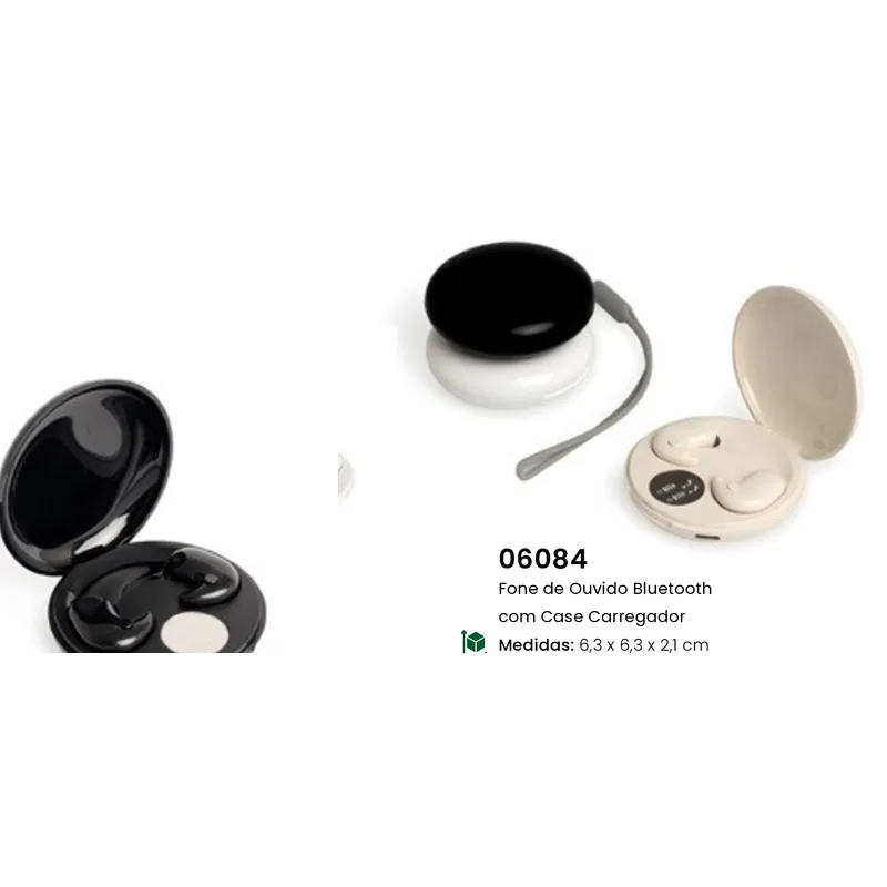 Fone de Ouvido Bluetooth com Case Carregador