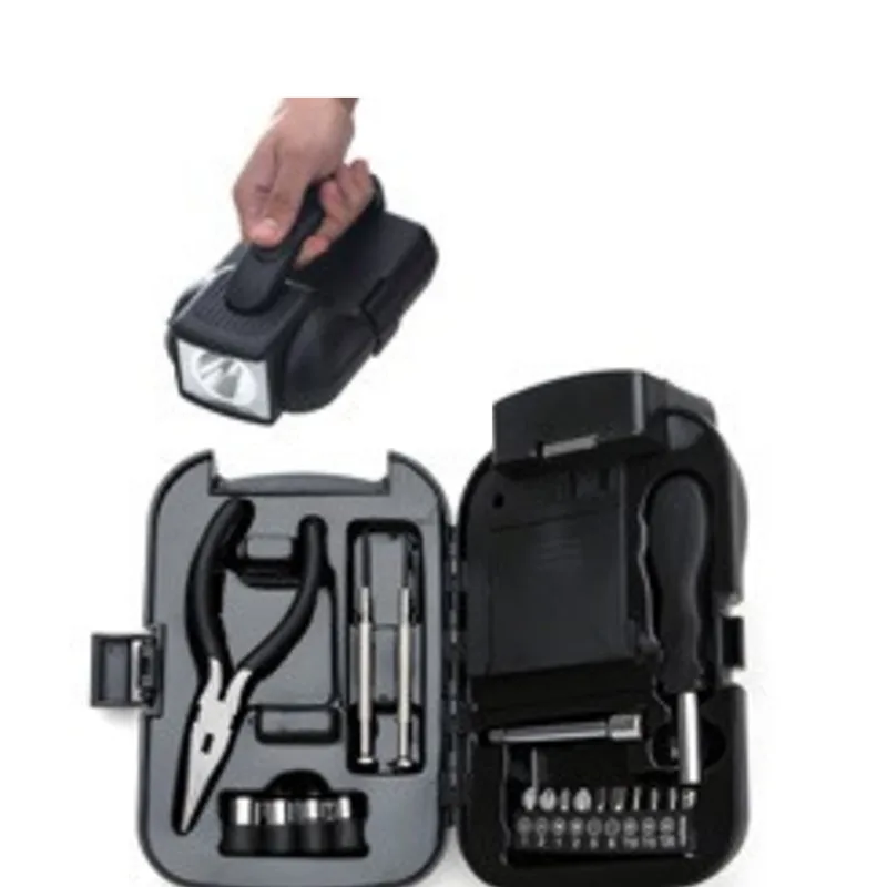 Kit Ferramenta 19 Peças com Lanterna