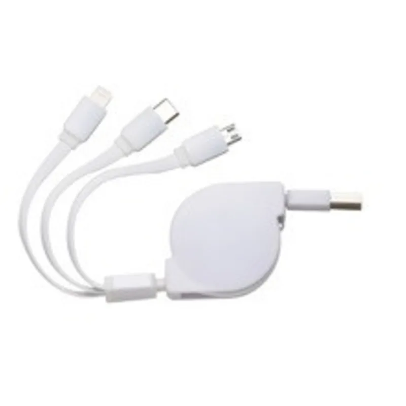 Cabo USB Retrátil 3 em 1